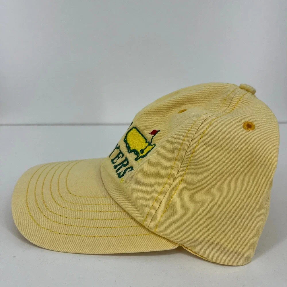 American Needle 2001 Masters Tournament Golf Hat Yellow Adjustable Strapback